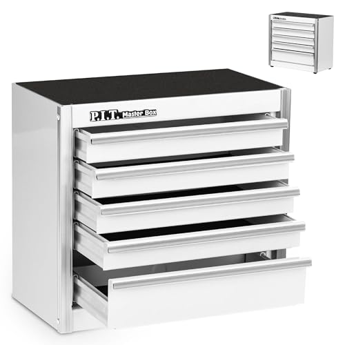 P.I.T. Mini White 5-Drawer Tool Box