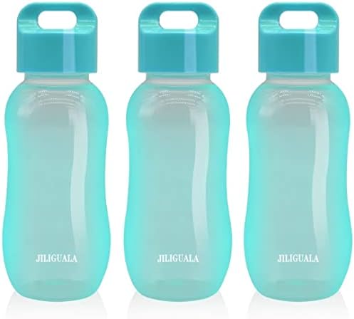 JILIGUALA Mini Plastic Coffee Travel Mugs Water Bottle Sports Water Bottle Cup for Milk, Coffee, Tea, Juice Size 180ml (6oz), Pack of 3