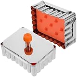Toyvian Lot de 2 Moules à Pression Carrés en Acier Inoxydable, Moules à Pâtisserie pour Biscuits et Cheesecakes, Faciles à Démouler, Adaptés la Pâtisserie Maison Couleur Couleur Aléatoire