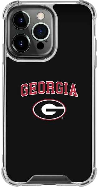 Skinit Clear Phone Case Compatible with iPhone 15 Pro - Officially Licensed University of Georgia Logo Design