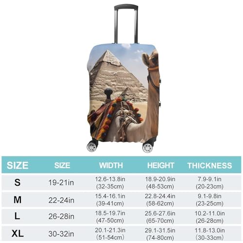 Pyramid Camel Luggage Cover, Washable Elastic Suitcase Cover Protector Fit 18-32 Inch Luggage2
