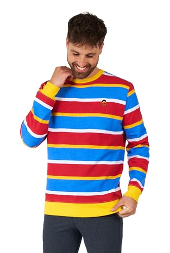 Opposuits Men's Sesame Street™ Sweater - Slim Fit - Pullover Sweatshirt - Multicolor - Long Sleeve - Crew Neck
