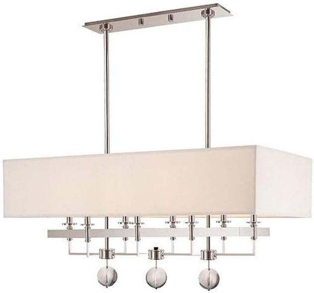 Hudson Valley Lighting 5648-PN Gresham Park - Eight Light Island Light - 19 Inches Wide by 18.25 Inches High, Finish Color: Polished Nickel
