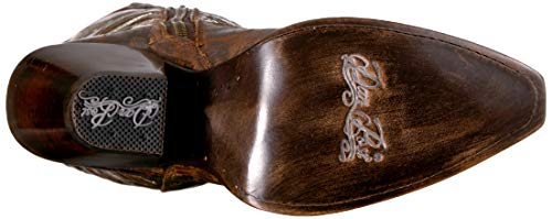 Dan Post Boots Womens Jilted Embroidery Snip Toe Dress Boots Knee High High Heel 3" & Up - Brown - Size 8 M #TOP3