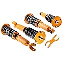 VBNYBA AutoGewindefahrwerk Kompatibel Mit Toyota Für Supra 1993–2002, Gewindefahrwerk, Stoßdämpfer, Federbein, Schraubenfeder Über Stoßdämpfer, Ersatz, Autozubehör(Yellow)