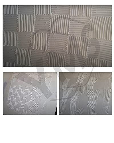 Image of YMS Special Effect Square Combing Painting Tool for Wall Decor (Black, 3pcs)