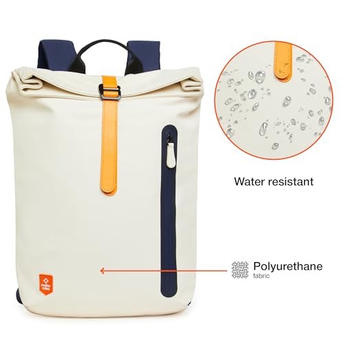 Nasher Miles Chelsea Roll-Top Backpack 28 Liters Water Resistant, Top-Open, Padded, Premium Polyurethane Laptop Backpack for Men and Women Collage and School - Image 3