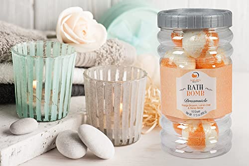 Nature's Beauty Dreamsicle Bath Bomb Gift Set Multi-Pack - Orange Blossom, Lemon Zest & Honey Nectar Scent Made w/Orange Peel Extract, Coconut Oil + Vitamin E, 17.5 oz |10 ct ea (2 Pack) - Image 3