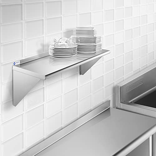 Gridmann Nsf Stainless Steel 14" X 36" Kitchen Wall Mount Shelf Commercial Restaurant Bar W/ Backsplash #TOP5