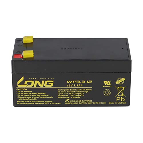 Batterie au plomb Batterie Kung long wp3.3–12 12 V 3,3 Ah AGM plomb Accu sans entretien