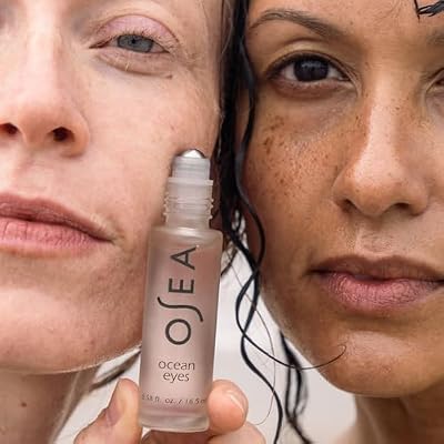 OSEA Ocean Eyes Age-Defying Eye Serum - For Dark Circles, Puffiness - Cooling Roller Ball Applicator - Hyaluronic Acid, Peptides - Clean Skincare - Vegan & Cruelty-Free Anti-Aging Under Eye Treatment