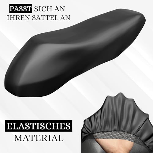 LLAVEROSMOTOR.ES Motorrad Sitzbezug Universal, Motorrad Sitzauflage Wasserdicht, Roller Sitzbankabdeckung, Roller Sitzbezug Anti-Kratzer, Roller Sitzbankbezug mit Sonnen- und Regenschutz