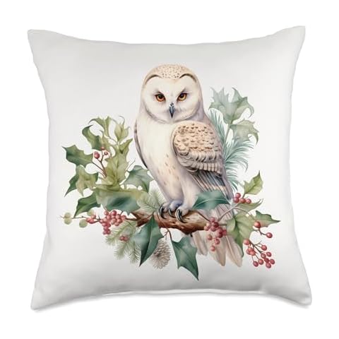 Inspirational Hues Vintage Christmas Owl Pillow Cover