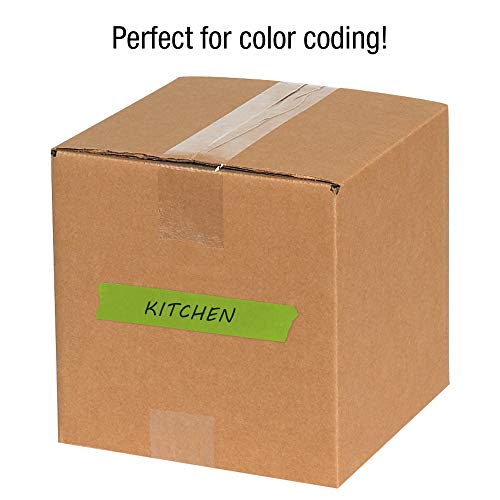 Image of Tape Logic (12 Pack General Purpose Colored Masking Tape, 1 /2 Inch x 60 Yards, Light Green, for Home, Office, Arts, Crafts, DIY, Labeling and Coding