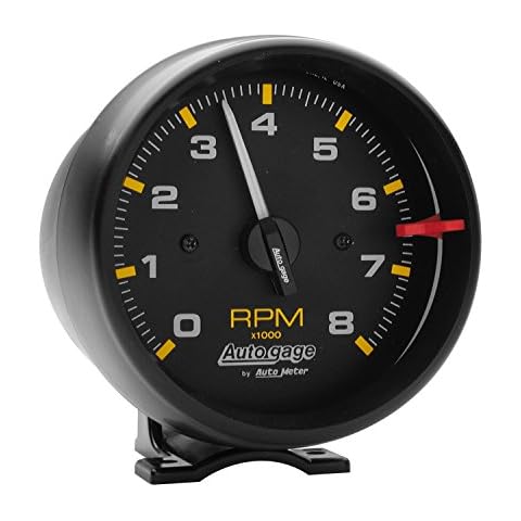 AUTO METER 2300 Autogage Tachometer,3.750 in., Black dial/Black bezel Cover
