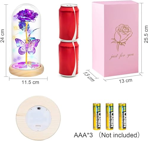 Mothers-Day-Rose-Gifts-for-Mom-Flowers-Gifts-For-WomenBirthday-Gifts-for-WomenMother-Day-Roses-Gifts-from-Daughter-SonPurple-Butterfly-Flowers-Gifts-for-MomSisterHerGrandmaWifeAnniversary 41D4KFd4aXL
