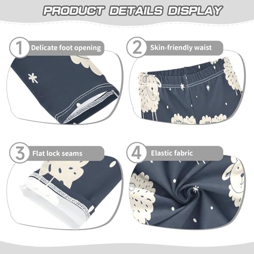 Bolaz Toddler Girls Leggings Printed Yoga Pants Leggings Cartoon Sheeps for Kids3