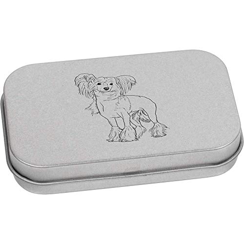 Azeeda 80mm 'Chinese Crested Dog' Metal Hinged Tin/Storage Box (TT00141393)