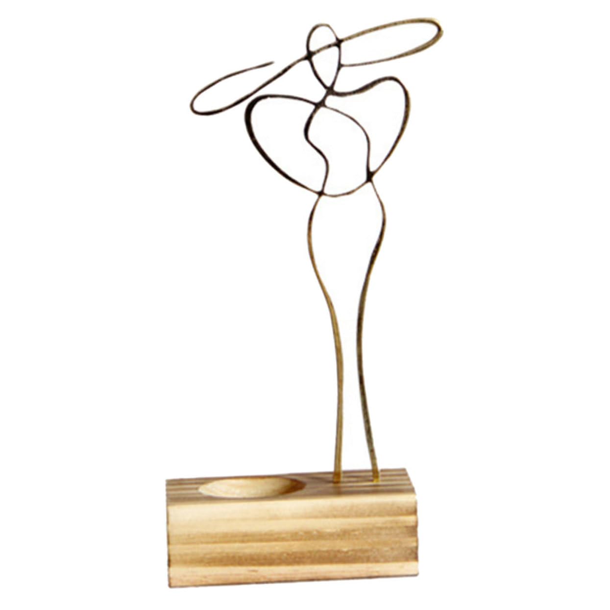 TOPBATHY Adorno De Candelabro De Arte Candelero Sencillo Candelero Centro De Mesa Centros De Boda para Mesas Decoración De La Boda De La Vendimia Minimalista Escultura Madera Vela Banquete