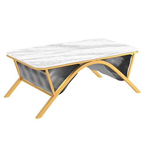 Table basse centre de table compacte avec étagères de rangement pour salon