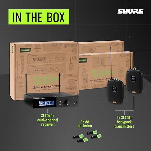Image of Shure SLXD14D+ Dual Digital Wireless System - G57 Band