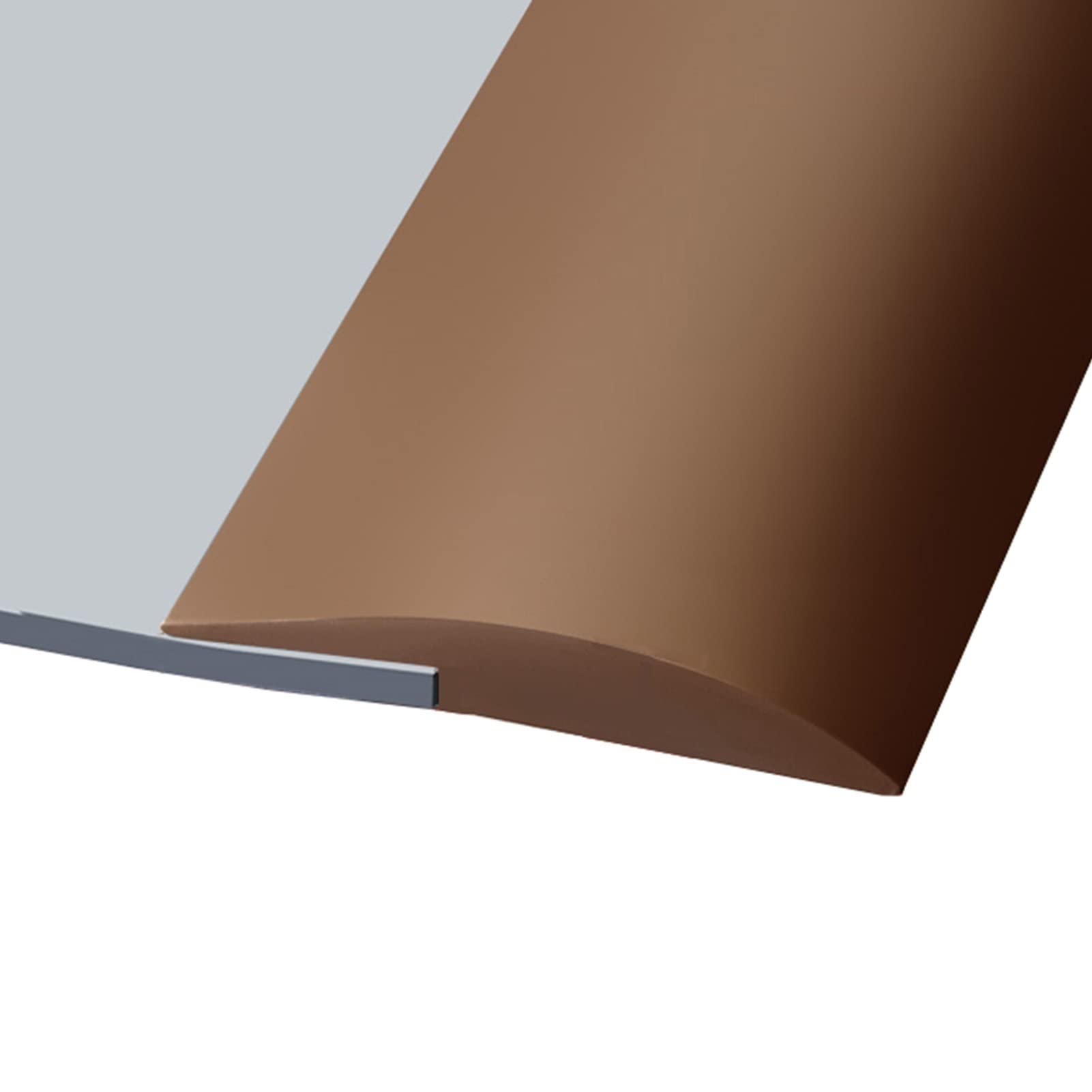 LVLONG Barre de Seuil Moquette Sol Seuil Bande Bois à Carreler, Garniture de Bord de Tapis Antidérapant en Plastique Souple pour Les Portes, pour Sol avec Une Différence de Hauteur de 0,3 Cm/0,1"