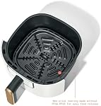 Beautiful 3 Qt Air Fryer - TurboCrisp Technology, White Icing - 4 Presets, Space-Saving Design, 75% Less Fat, Adjustable Temp, Dishwasher Safe. (White Icing)