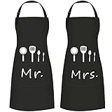 ♥ [Fácil de limpiar] Este delantal de cocina es ideal para asar, cocinar, asar, jardín, etc. Fácil de limpiar, sin bolas, sin decoloración del color.