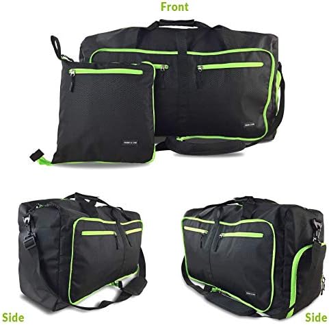 Foldable Duffel Bag for Travel, Overnight Bag with Pockets and Shoulder Strap, Collapsible Luggage Compact & Portable, Weekender, Duffle, Ripstop Nylon for Men, Women, Gym, Sports, Vacation, Sneakers 8 Foldable Duffel Bag for Travel, Overnight Bag with Pockets and Shoulder Strap, Collapsible Luggage Compact & Portable, Weekender, Duffle, Ripstop Nylon for Men, Women, Gym, Sports, Vacation, Sneakers
