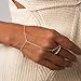 Hand Chain Finger Ring Bracelet 14k Gold Non-Tarnish Bracelet for Women 6