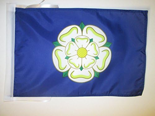AZ FLAG, Yorkshire New county Flag, 18'' x 12'', 100% Polyester County of York, England Small Banner with Two Cords