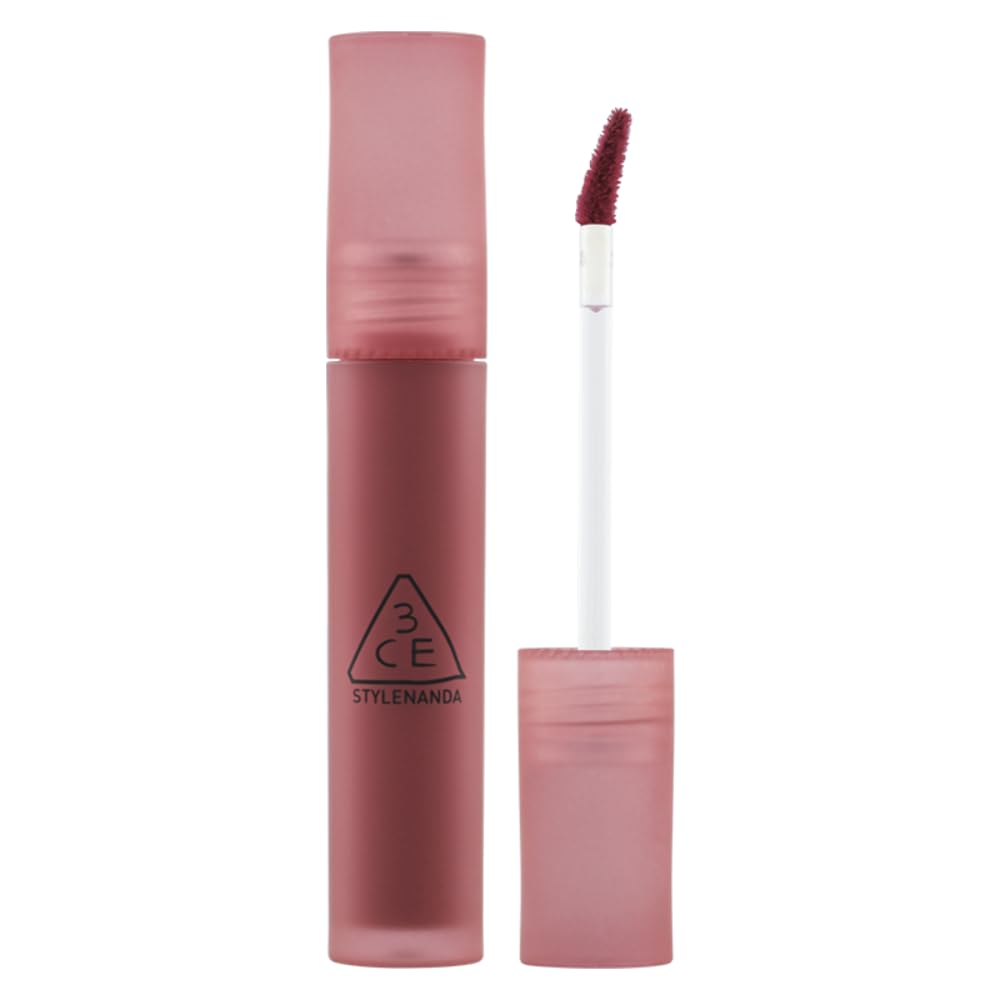 3CE BLUR WATER TINT(4.6g) soft lip with less smear with a blurry finish (#DOUBLE WIND) with sun cream(1ml*3ea)