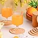 Didaey 200 Pcs Cork Coaster for Drink 4 Inch Absorbent Blank Wooden Thick Coaster Set for Wine Glass Cup Mug DIY Crafts Office Home Cottage (Round)