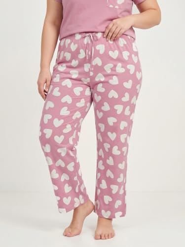 Image of Max Women's Printed Round Neck Half Sleeve Cotton Pyjama Set