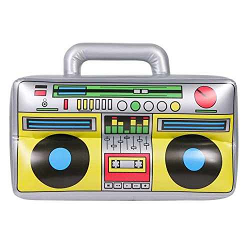 Radio Hinchable,Retro Radio,Reproductor De Música Hinchable,Inflable Retro Blaster,Hip Hop Radio Walkman,Juguetes Inflables,Accesorios De Fiesta para Niños,para Decoraciones De Fiesta