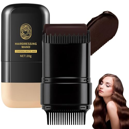 Vibbang Hair Dye Comb, Peine Cabello Tinte, Tinte de Pelo 2 en 1 en Barra y Peine, Tinte de Pelo con Peine Seguro y Cómodo, Cubre Canas, Cepillo para Retoques de Cabello, Aplicador Portátil (C)