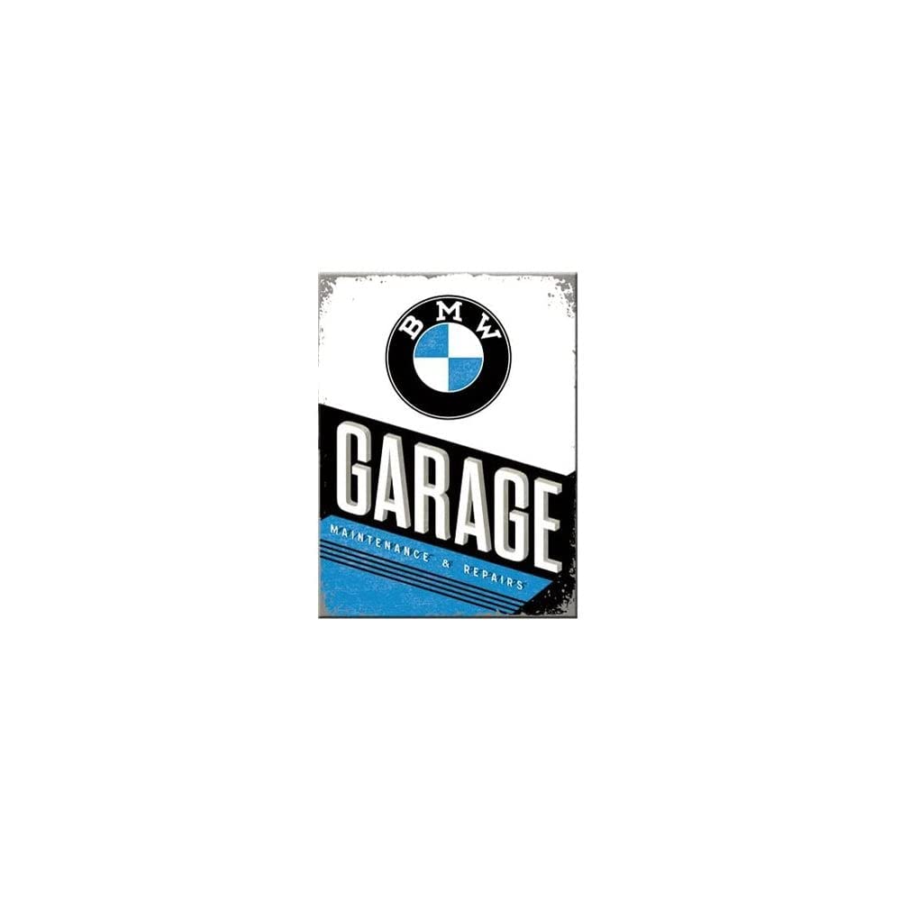 Nostalgic-Art Retro Fridge Magnet 6 x 8 cm Original Licensed Product (OLP) BMW - Garage - Gift Idea for BMW Accessories Fans Metal Vintage Design