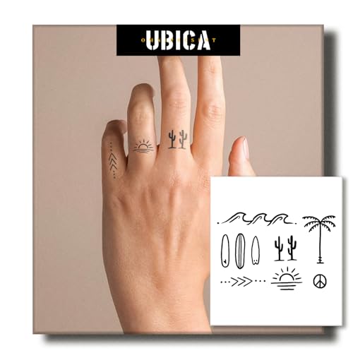UBICA Semi Permanent Tattoos for Women & Men, 2 Sheets