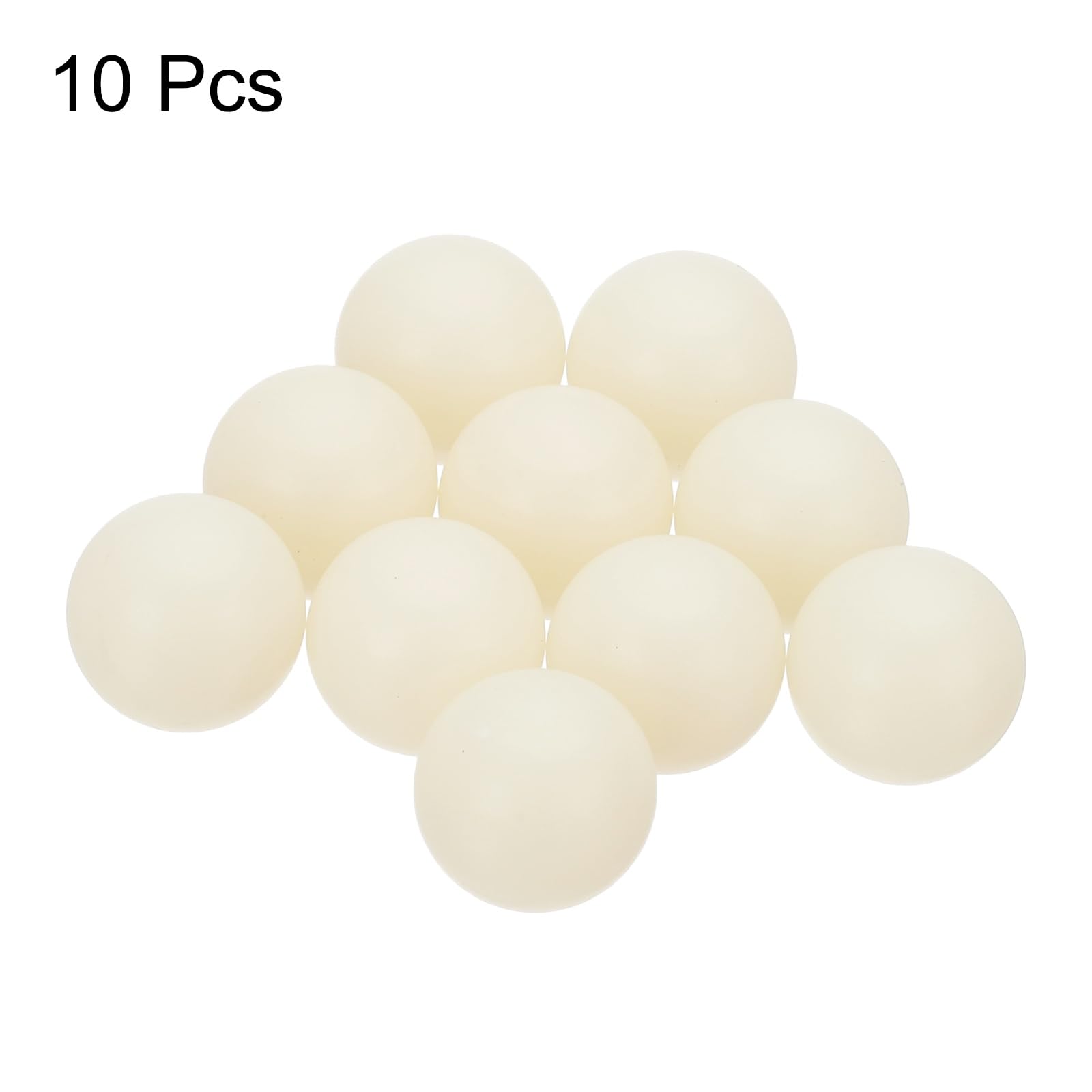 sourcing map Nylon-Kugellagerkugeln, 16 mm, poliert, solide Kugel, G2 Präzision, Weiß, 10 Stück