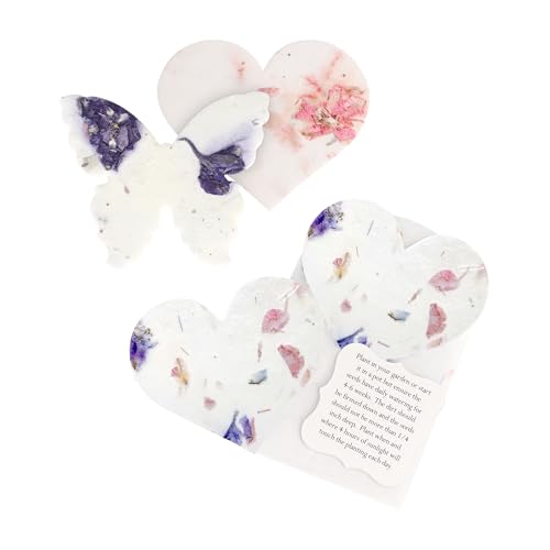 48pcs Heart & Butterfly Seed Paper Set for Celebrations