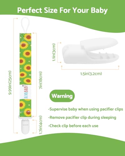 Image of ALVABABY Pacifier Clips 8 Pack Pacifier Binky Paci Holder Leashes for Teethers 8DBP07A
