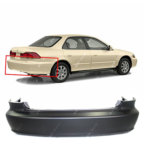 MBI AUTO - Primered, Rear Bumper Cover for 1998-2002 Honda Accord Sedan 98-02, HO1100184