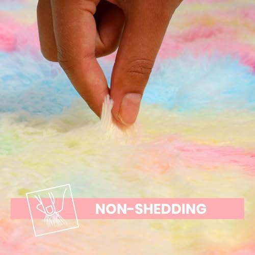 Tapis de salon lavable grand format tie dye pour chambre cosy
