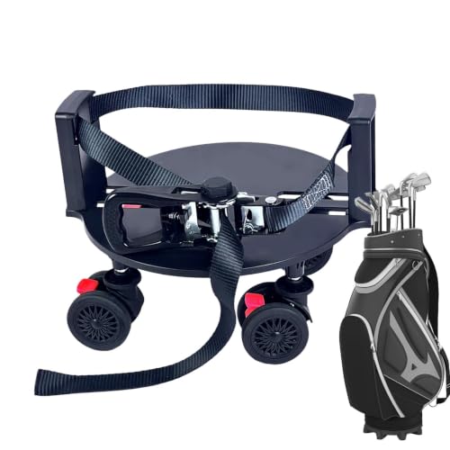 Base de bolsa de golf entrenamiento en el club con rueda giratoria 360 grados portatil