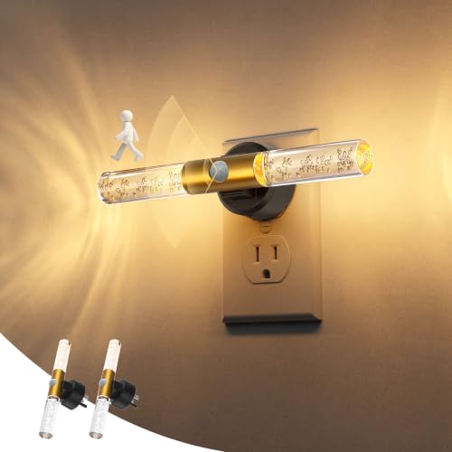 Image of L LOHAS LED Motion Sensor Night Light, Amber-3000K-5000K, Rotating, 2 Pack