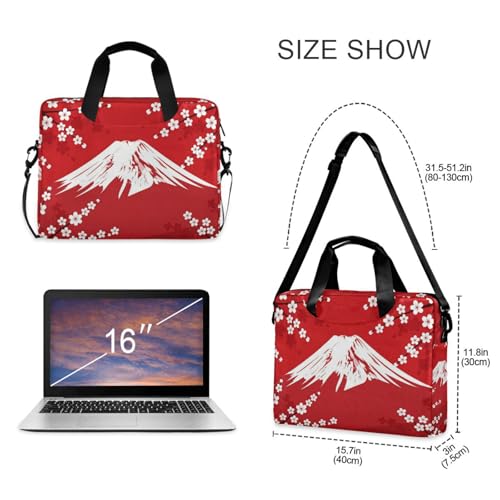 Maletín para portátil 15.6" diseño flor cerezo rojo miniatura 5
