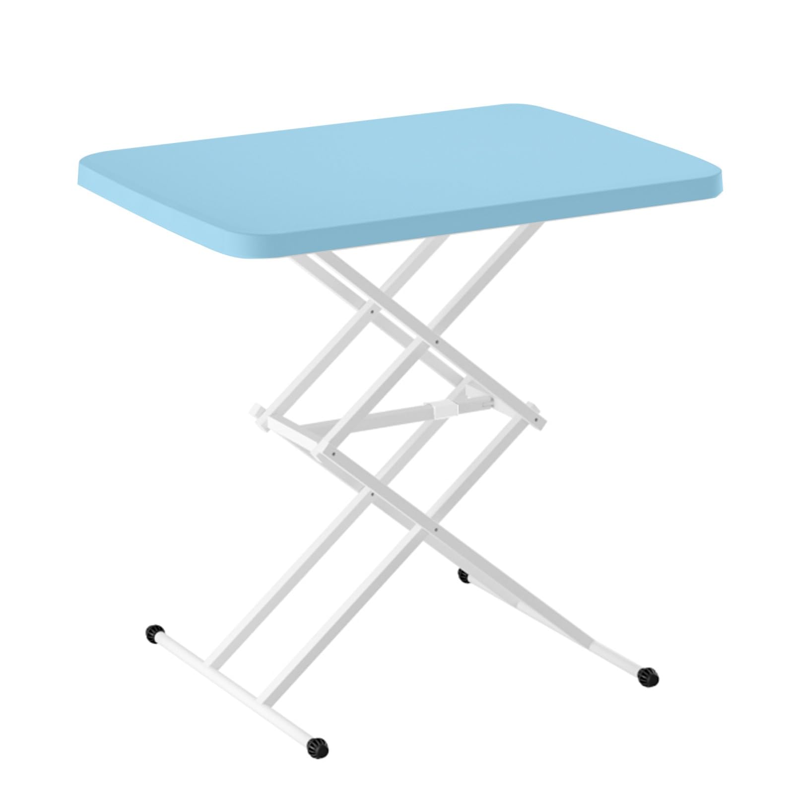 Table pliante portable réglable avec pieds télescopiques en acier