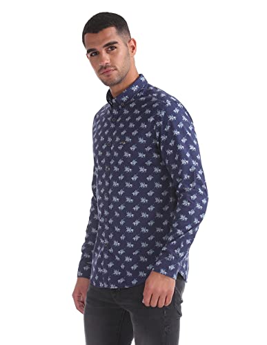 Image of U.S. POLO ASSN. Men's Printed Slim fit Casual Shirt