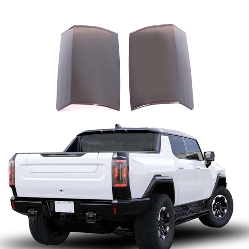 Yinanlutos Taillight Cover Trim Compatible with Hummer EV Pickup Truck 2024 2025 Accessories Smoked Rear Tail Light Trim Cover Exterior Protection Decoration Accessories 2pcs