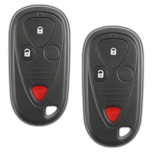 KeylessOption Key Fob Replacement for 2001 2002 2003 2004 2005 2006 Acura MDX Remote, 3-Button 72147-S3V-A02, Programming Guide Included (2-Pack)